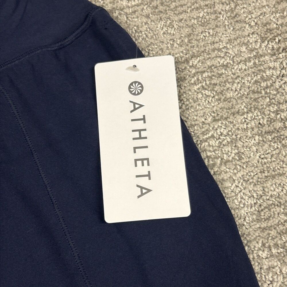 Athleta Salutation High Rise Joggers Womens Medium Navy Pockets 531288 Yoga New - Picture 4 of 11